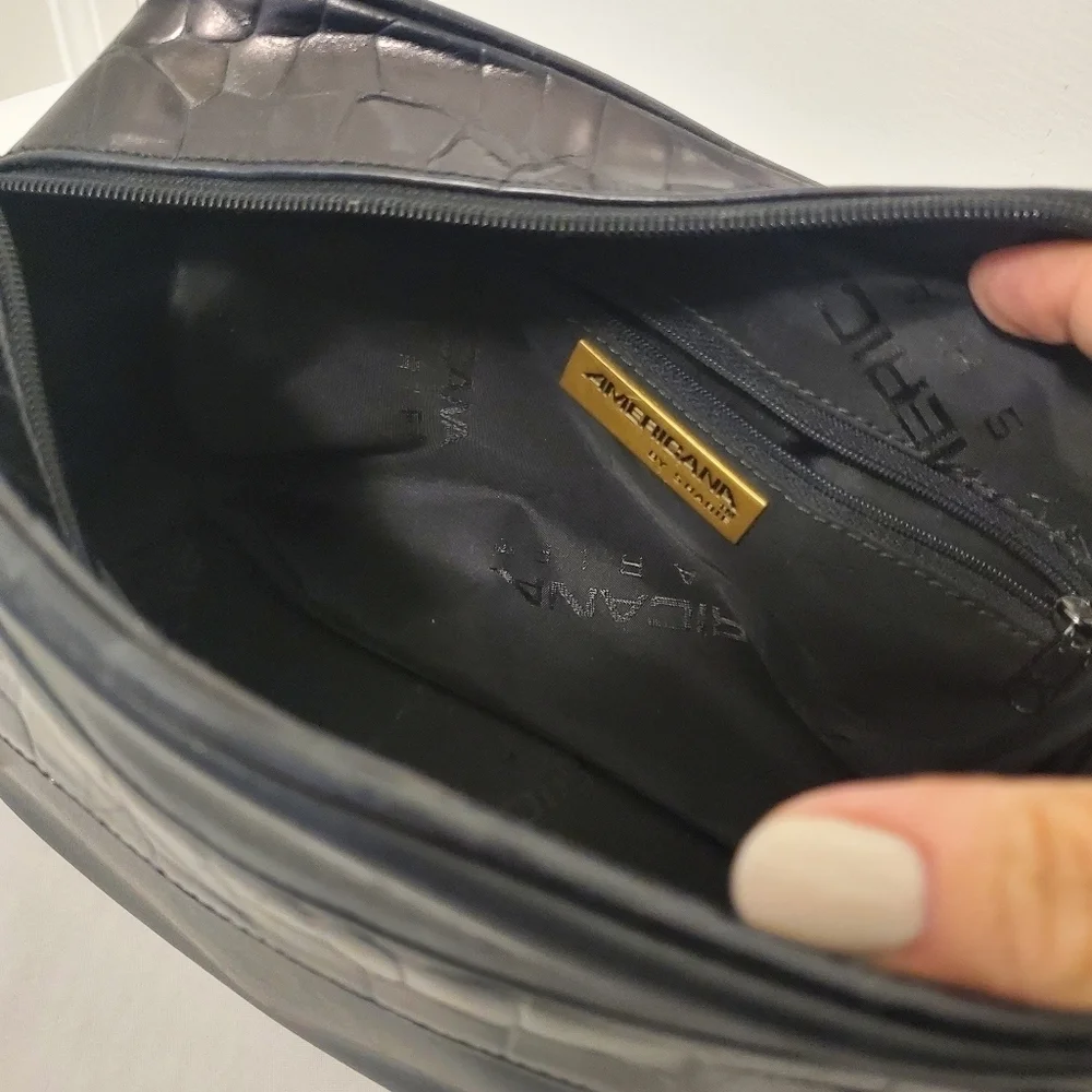 Americana by Sharif Black Crossbody, Classic, Business Casual